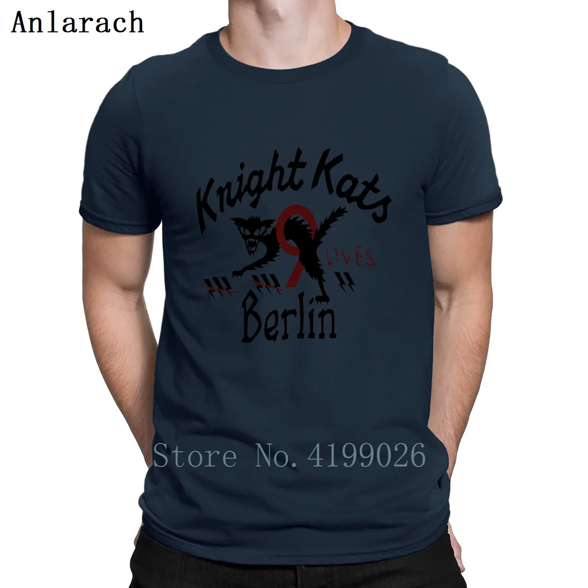 Knight Kats/Берлинская футболка оригинальные футболки Homme на весну и осень хлопковая