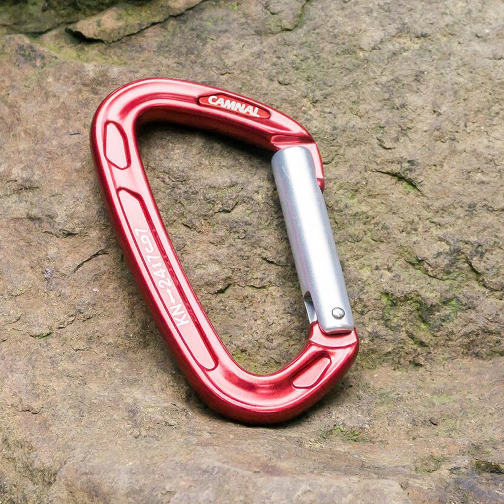24KN Aluminum Magnesium Alloy Rock Climbing  Hiking Carabiner D-Ring Snap Clip Hook Buckle Keychain