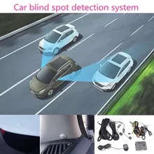 Auto Blind Überwachung System Ultraschall Sensor Unterstützen Lane Ändern Werkzeug Blind Spot Spiegel Radar Erkennung w alarm + led