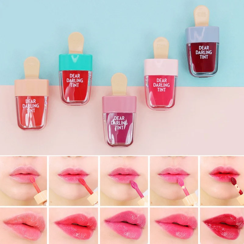 6 цветов матовая губная помада долговременный увлажнитель губы водонепроницаемый блеск для губ Макияж инструмент для красоты корейский стиль Мороженое Жидкий блеск для губ