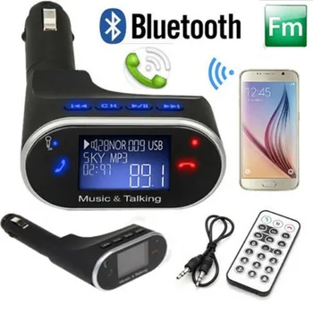 

Wireless LCD Bluetooth Receiver Adapter Handsfree Car USB MP3 Player FM Transmitter Multifunction Cigarette Lighter Car Charger