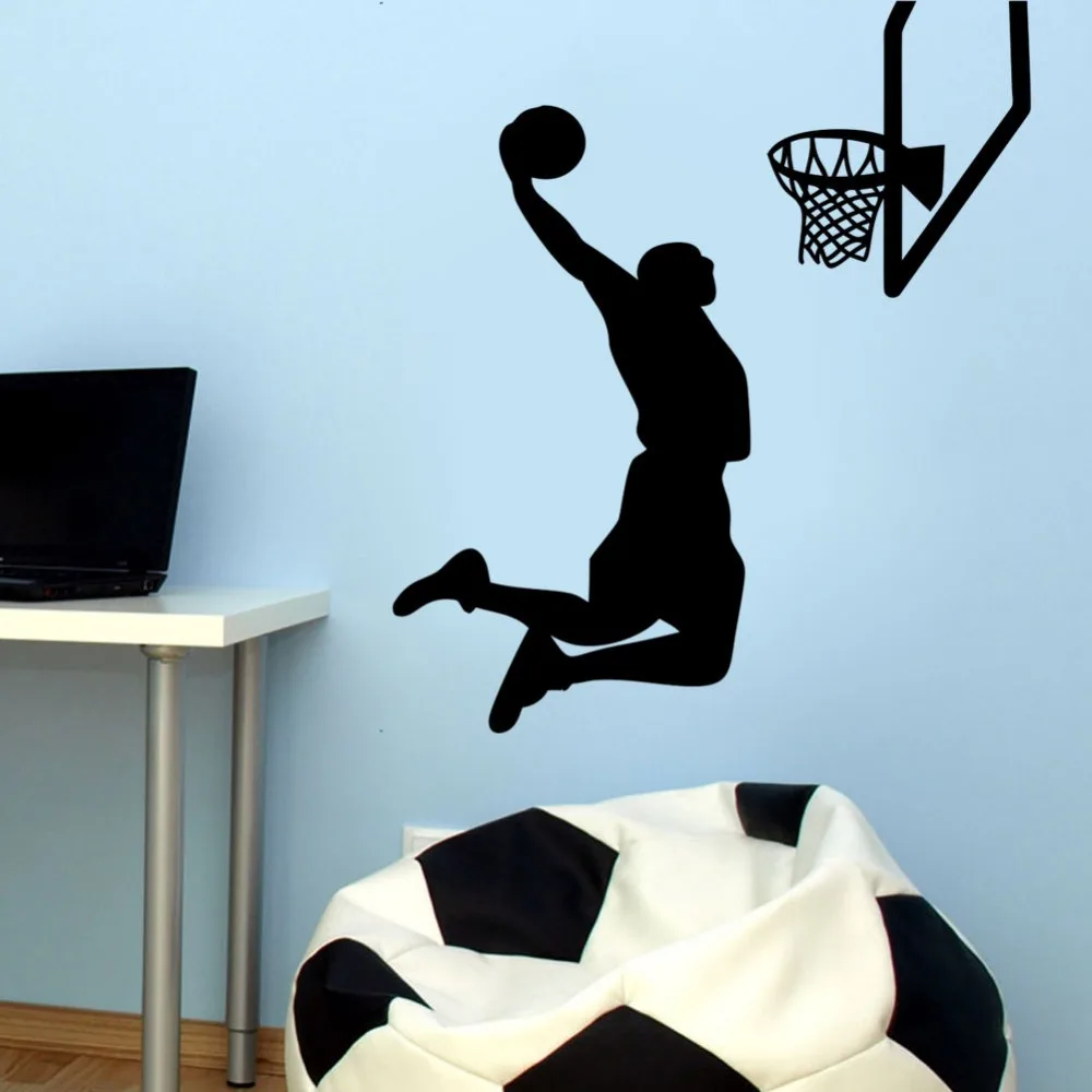 Vinyl Removable Sports Wall Stickers 2016 MVP NBA Basketball Player