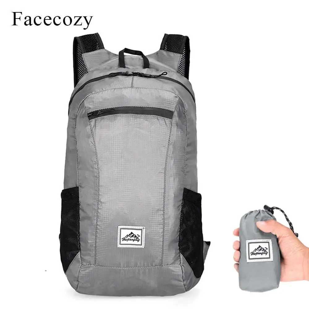 Facecozy, унисекс, открытый водонепроницаемый рюкзак, Складная портативная сумка, 20л, светильник, Спортивная складная сумка для мужчин и женщин, походная Сумка для кемпинга