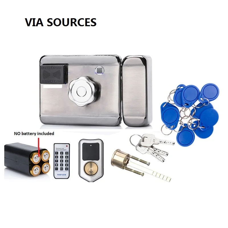 

Direct Factiory 12VDC 13.56 IC RFID Reader Electric Gate Door Lock Access Control System Kit With 10tags Or TM Tag Security Kit