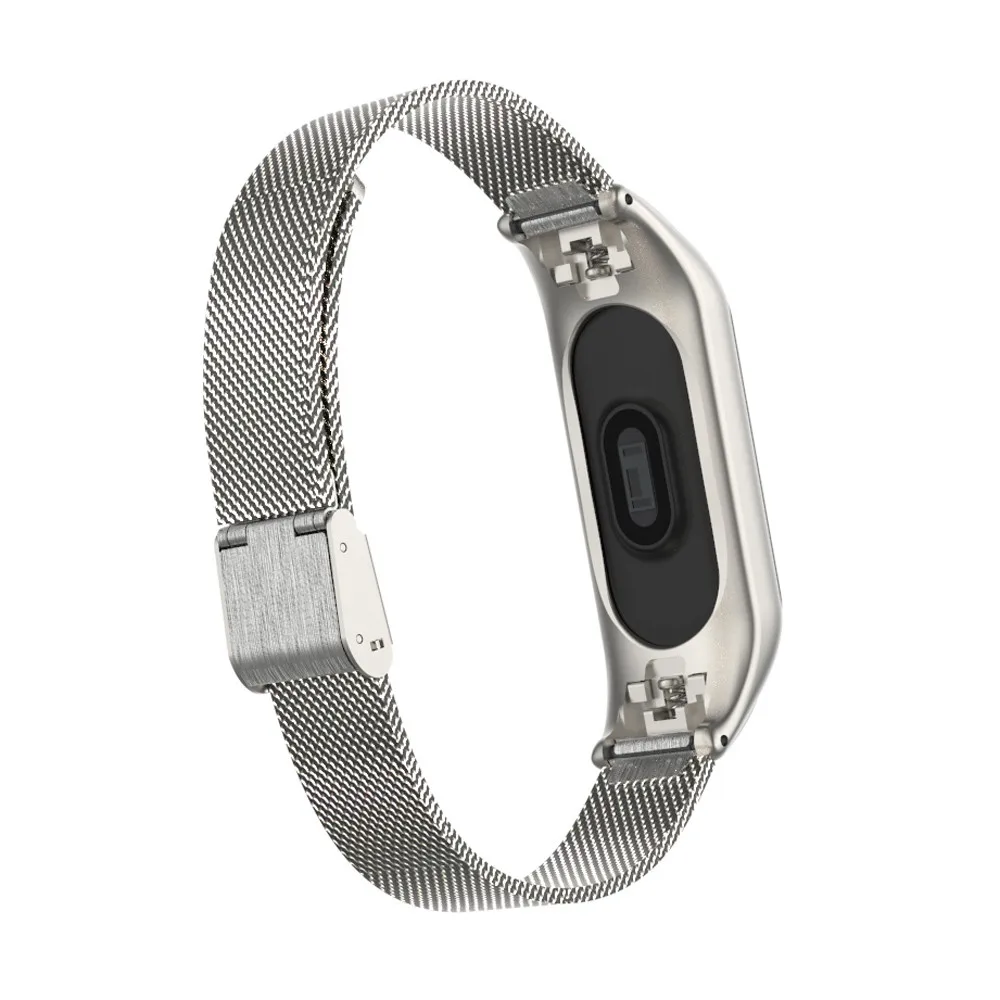 Умный ремешок для часов Xiaomi mi Band 3 mi lanese из нержавеющей стали роскошный ремешок на запястье металлический браслет