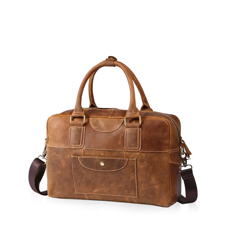 

Men's Bag Briefcase First Layer Cowhide Men's Tote Bag Computer Leather Men's Shoulder Messenger Bag Business Bag