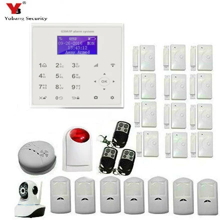 

Yobang Security wireless wifi gsm alarm system TFT display door sensor home security alarm systems Wired Siren Kit SIM SMS Alarm