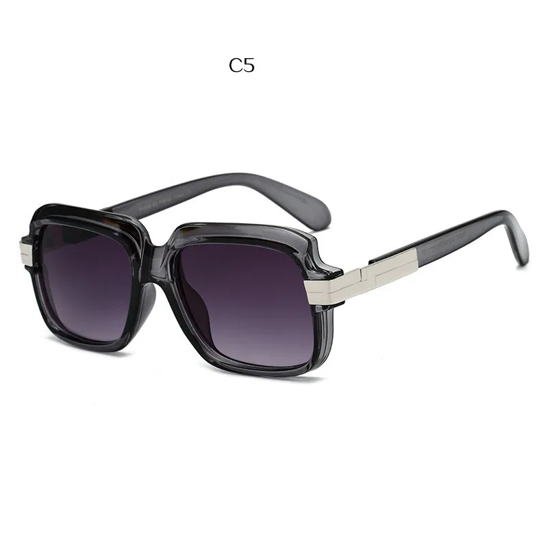 YOOSKE трендовые негабаритные солнцезащитные очки для мужчин и женщин, роскошные брендовые дизайнерские ретро солнцезащитные очки, женские солнцезащитные очки с большой оправой UV400 - Цвет линз: C5
