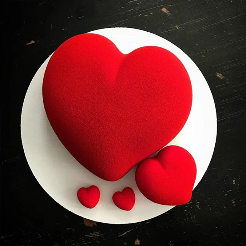 

FUNBAKY 6 Cavity 3D Shape Heart Silicone Mold For Baking silicon Cake mold Bakeware Dessert Mousse Moulds Forms