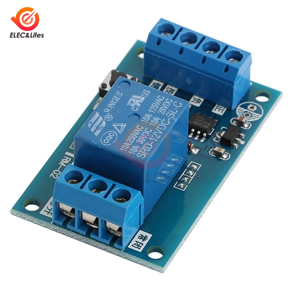

DC 12V Bond Self-locking Bistable Relay Module Automobile Car modification Switch Start-stop relay module