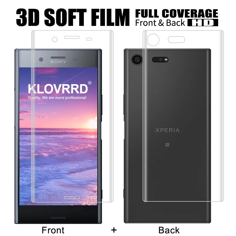 

Front + Back Soft Film Screen Full Cover Protector For Sony XZ1 XZ Premium Silicone Hydrogel Sticker