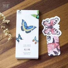 20 шт./упак. бабочка Закладки Бумага мультфильм Животные Закладки рекламных подарков Канцтовары Плёнки Закладки