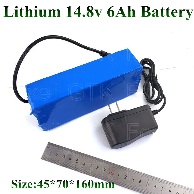 1pcs lithium 14.8v 15v 6Ah battery lipo 4s 14.8v li-ion lipo polymer 3.7v for external camera flash Led light toy + 1A Charger (5)