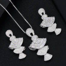 SISCATHY New Fashion Cubic Zirconia Long Chain Pendant Necklace Big Drop Earrings Jewelry Set Bridal Wedding Party Jewelry Gifts цена SISCATHY New Fashion Cubic Zirconia Long Chain Pendant Necklace Big Drop Earrings Jewelry Set Bridal Wedding Party Jewelry Gifts цены онлайн