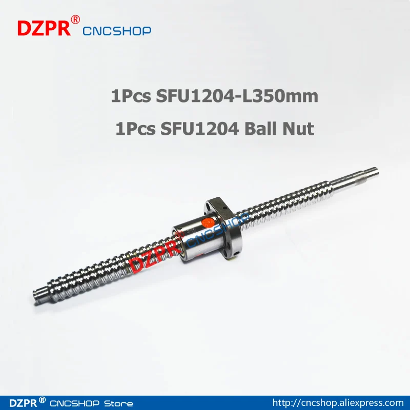 SFU1204 350 мм RM1204 свернутый шариковый винт с шаровой гайкой + Концевая обработка для