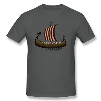 

Vikings T Shirt O-neck Cotton Custom Short Sleeve Brown Viking Ship Clothes Pp Vegan XXXL T Shirt