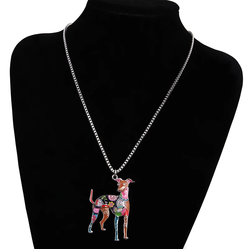 Marte& Joven, разноцветные ювелирные изделия Whippet, подарки для женщин, любимая собака, уникальная эмалированная коллекция домашних животных, подвеска для собаки, ожерелье