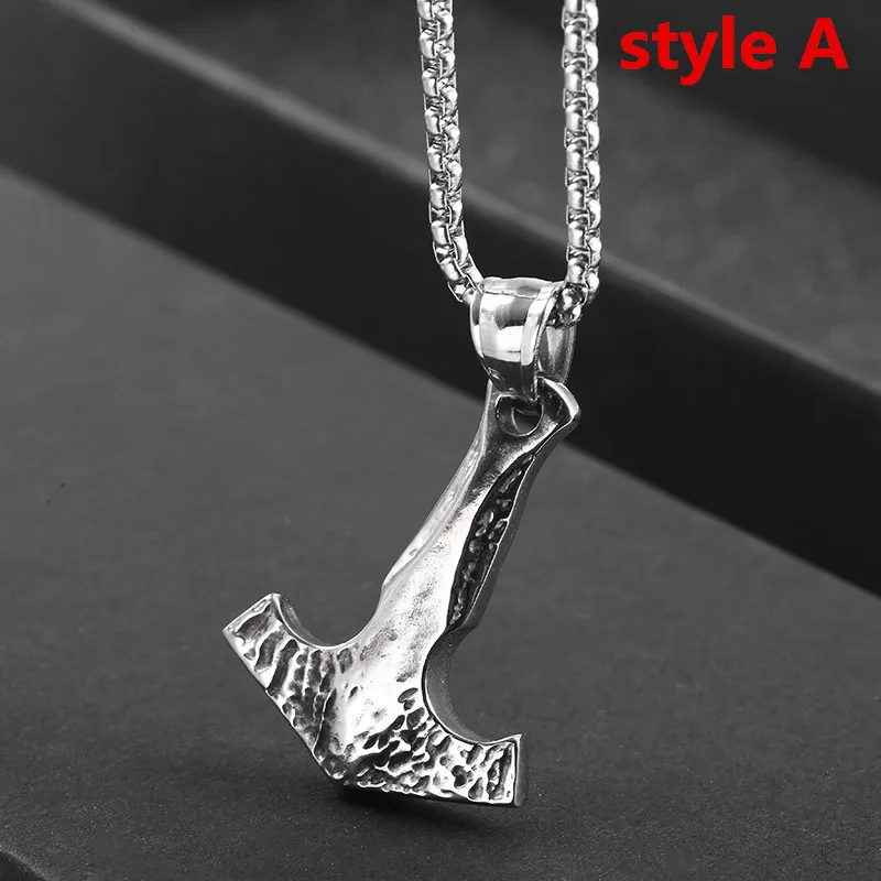 Подвеска KLDY Norse Viking mjolnir ожерелье из нержавеющей стали с подвесным якорем для
