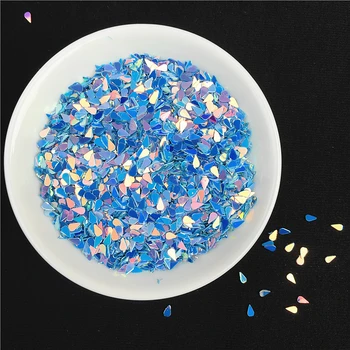 

Blue Pink Sequin 10g/Lot 3mm Oval Drop Shape Sequins PET Glitter Paillettes Party Craft,DIY Nail art,Wedding Decoration confetti