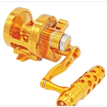 Металл литье затравки катушка барабан круглый рыбалка колеса лодка рыбалка колеса 4,5: 1 Передаточное отношение