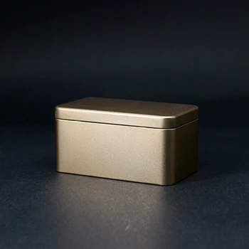 

144X84X73mm gold tea tin box candy metal box jewelry storage box 10pcs/lot