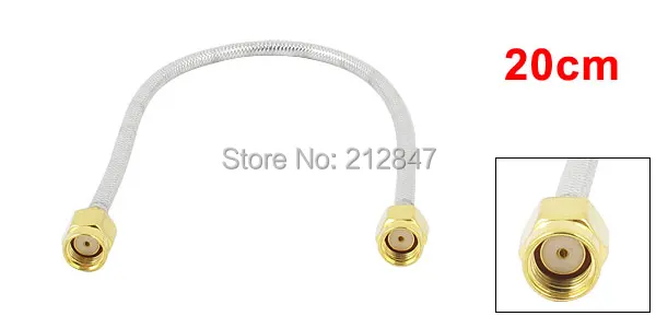 RP-SMA Male to Male Pigtail Semi-Flexible Jumper Cable Cord 20cm for Wi-Fi  Anetnna