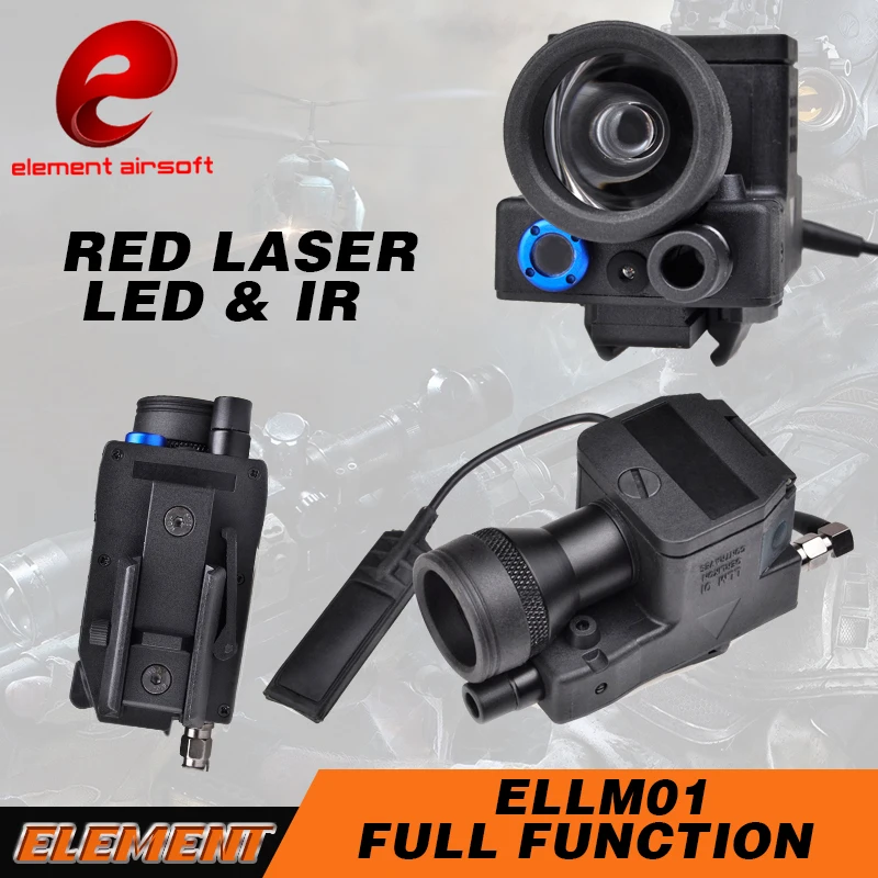 Element airsoft lanterna tática laser llm01 ir, luz vermelha, para