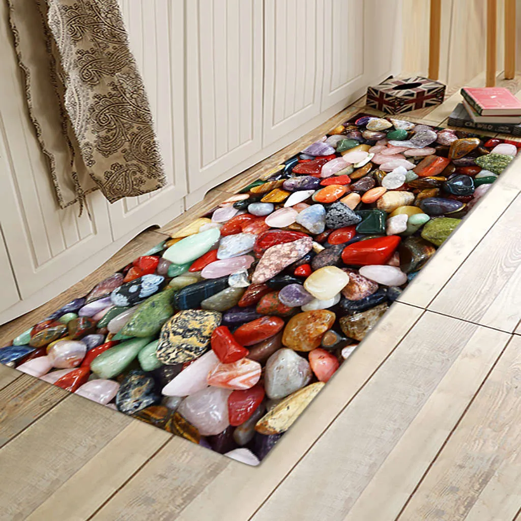 

Quneed Rugs Kitchen Non Skid Small Accent Throw Rugs for Entryway and Bedroom Shaggy Area Modern Mat Non-slip Colorful 19MAY30