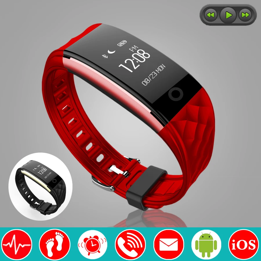 Мода Музыка Управление плавание Bluetooth подключение Смарт часы Smartwatch мониторинга