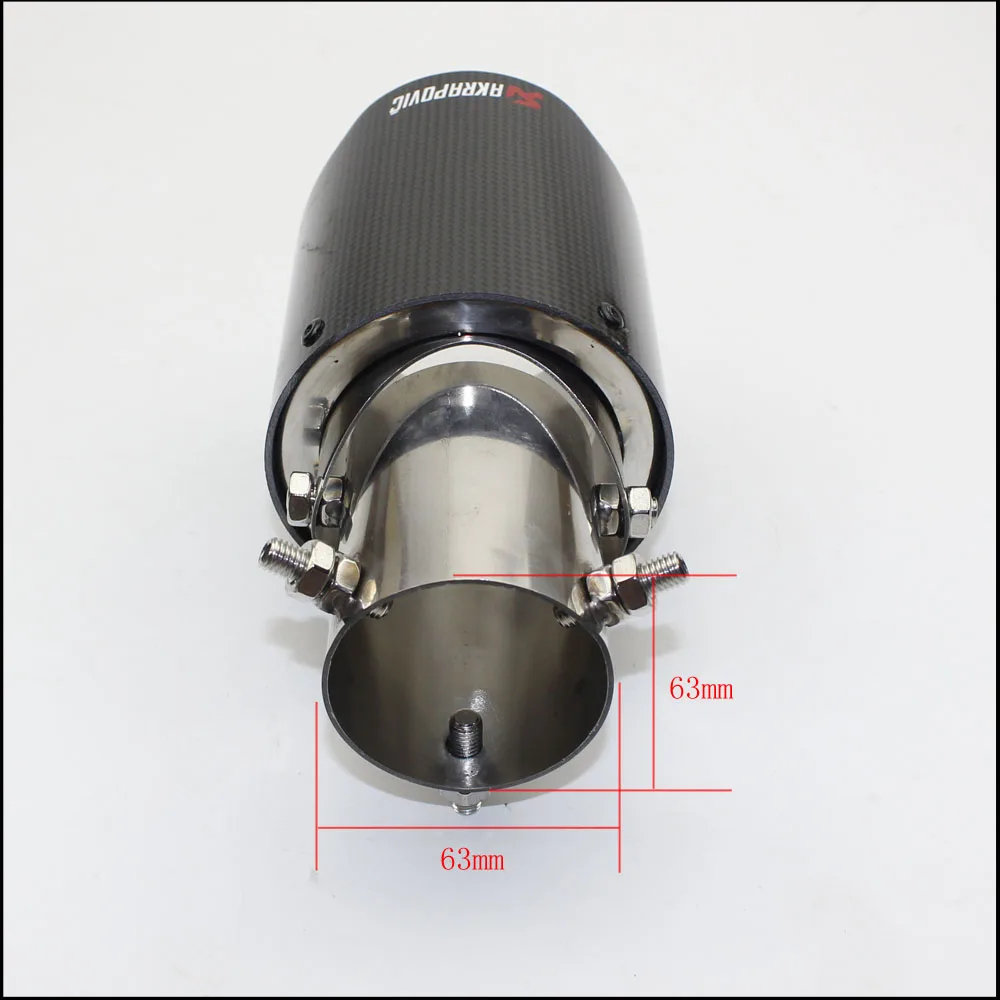 Автомобильный Стайлинг Глянцевая+ нержавеющая сталь AK Akrapovic выхлопная труба Отрегулируйте 45 градусов глушитель для универсальных углеродных выхлопных наконечников