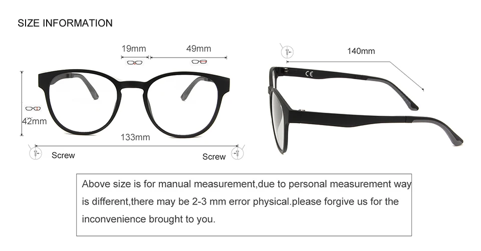Ultem Пластик Титан Для женщин оправы для очков с клипом солнцезащитные очки с Для Мужчин Поляризованные круглые очки; оправа для очков Uv400