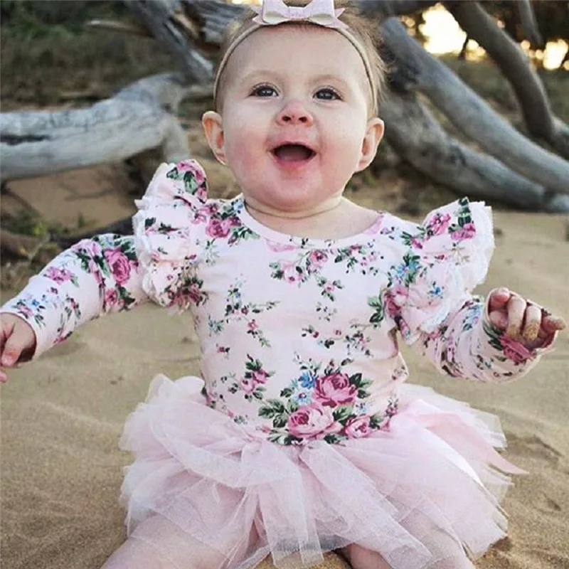 Детское летнее платье с длинным рукавом и цветочным кружевом|dress dress dress|infant baby girl