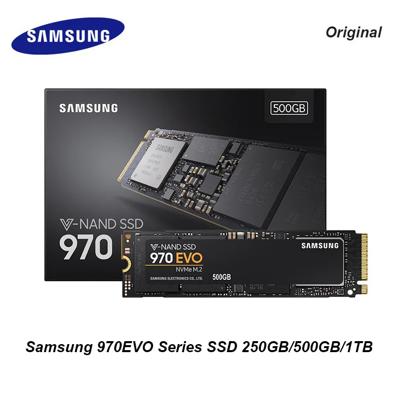 Samsung 970EVO внутренний SSD MZ-V7E250BW MZ-V7E500BW 250 ГБ 500 ГБ 1 ТБ 2,5 дюймов M.2 2280 твердотельный накопитель для ноутбук/Desktop