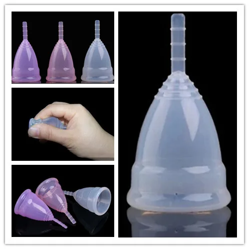 New Size S L Feminine Moon Period Cup Menstrual Cup Hygiene Menstruelle Mestruale Coupe Silicone Coppetta 3 Colors