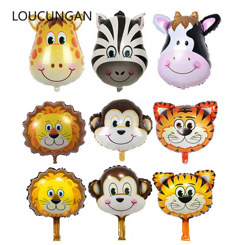Jungle Animal Aluminium Foil Air Helium Balloon Birthday Party Decor Balloons