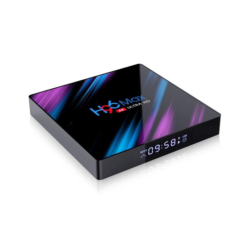 H96 Max Android Tv Box 9.0 Rockchip Rk3318 4K Smart Tv Box 2.4G/5G Wifi Bluetooth 4.0 Iptv Android Box(Uk Plug)