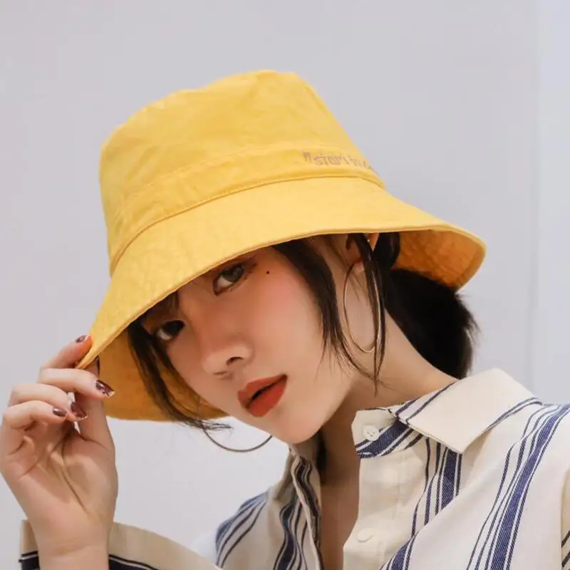 

Letter Eembroidery Bucket Hat For Mmen Women Fashion Outdoor Fishing Hat Mens Panama Summer Lovers Flat Hat Hip Hop Bob Cap