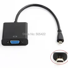 Новая акция видео кабели микро HDMI к VGA видео конвертер адаптер кабель для HDTV ПК монитор