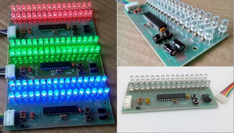 Цветной RGB MCU регулируемый дисплей узор светодиодный индикатор уровня VU Meter 16 LED