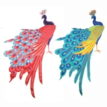 1 шт. белое газовое платье с вышивкой павлина, тяжелое высококачественное свадебное платье на заказ, декоративная аппликация без клея