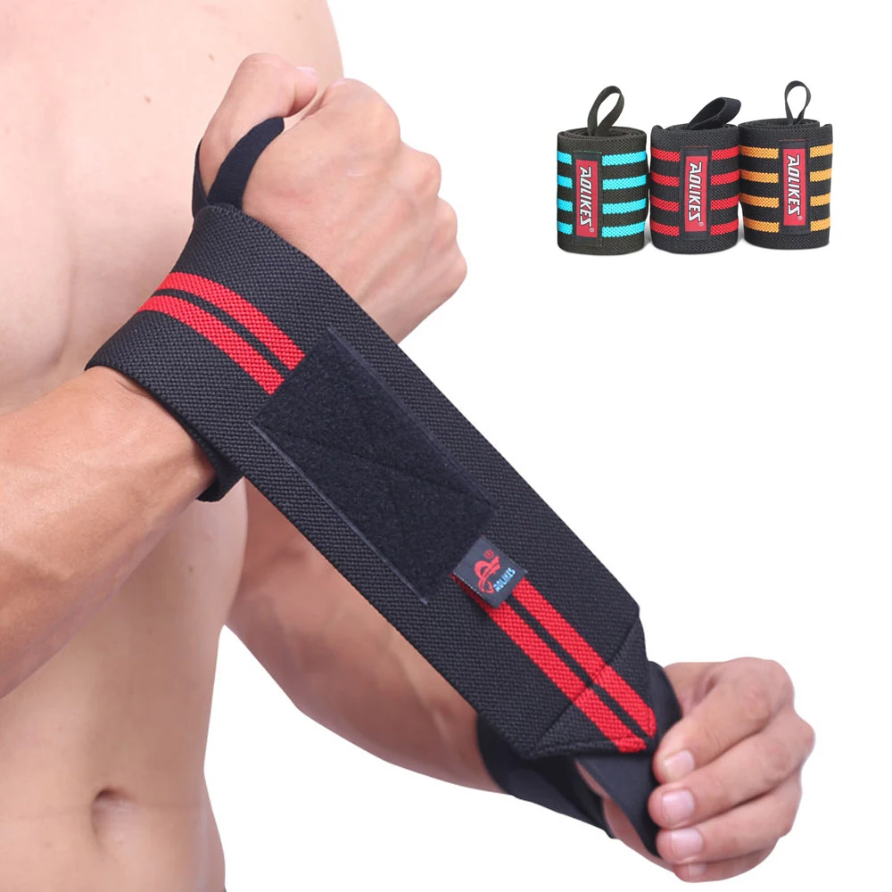 2Pcs Gym Hand Wraps Wrist Strap Weight Lifting Wrist Wraps Gloves