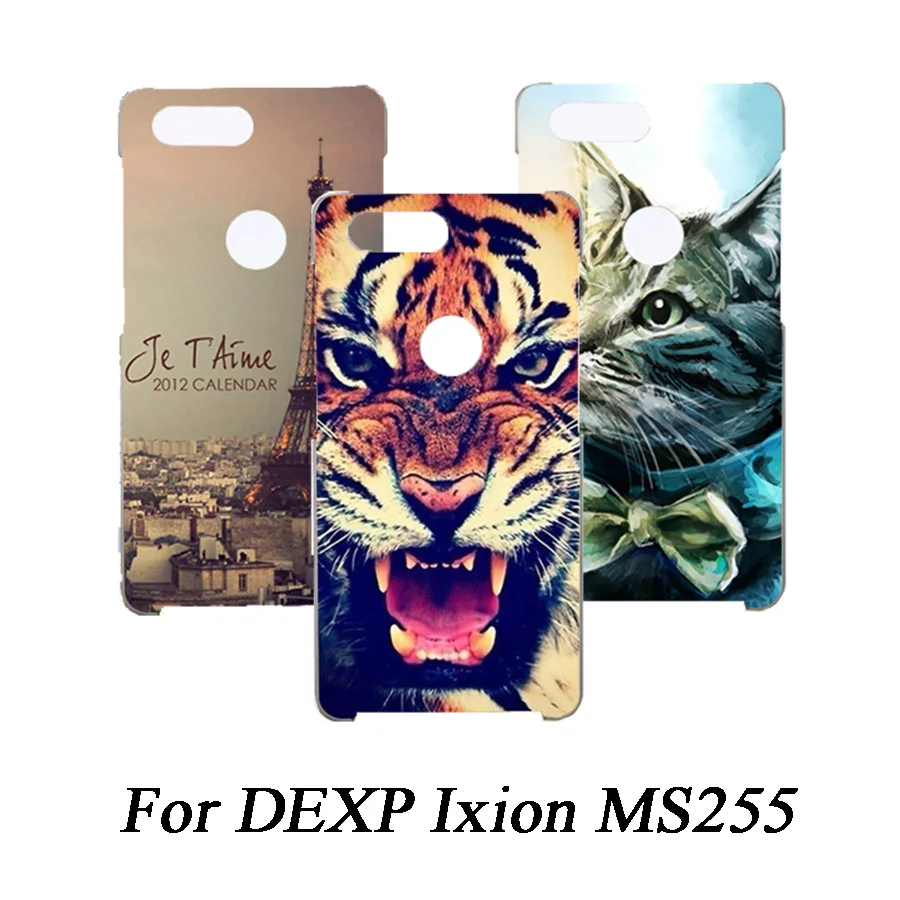 

Soft Tpu Phone Case For DEXP Ixion MS255 Cases Silicone Painted Wolf Rose Cat Eiffel Fundas Sheer For DEXP MS255 Back Cover