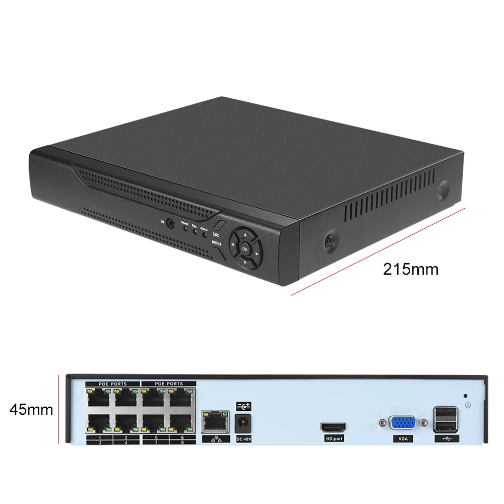 USAFEQLO 4CH 8CH 48 ватт 1080P Система охранного видеонаблюдения POE NVR XMEYE APP P2P Onvif сетевой