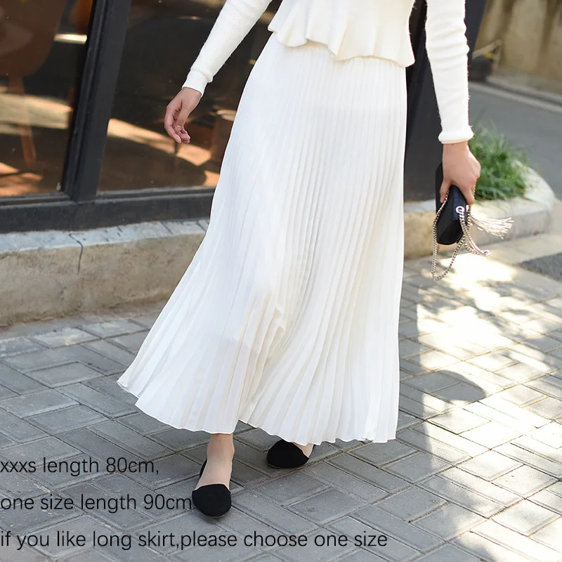 Sherhure-Falda larga plisada Vintage para mujer, Falda de cintura alta, de marca, para Primavera, 2019 - AliExpress Ropa de