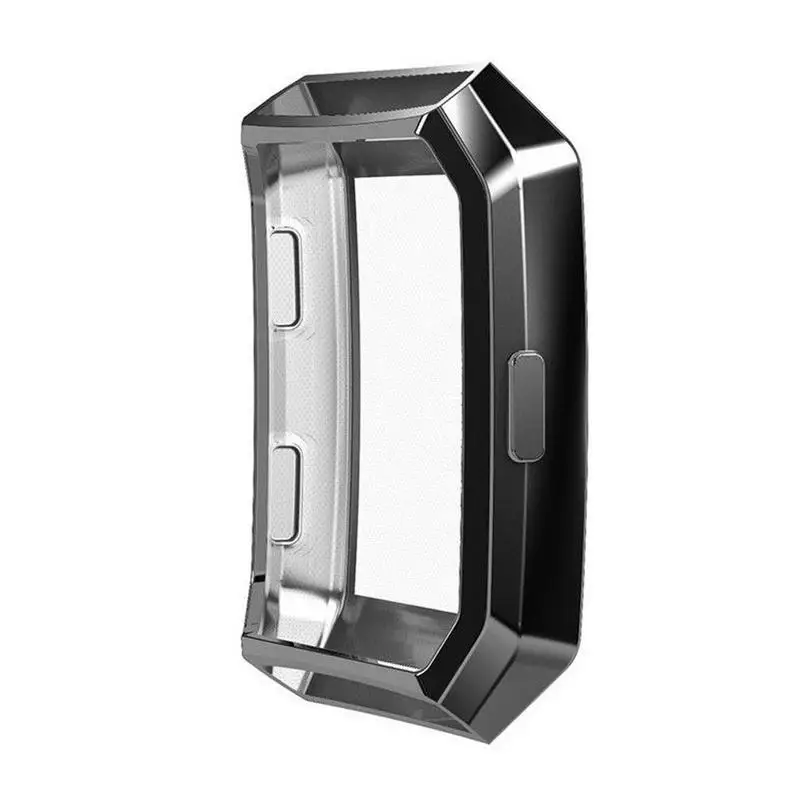 Смарт-часы ТПУ защитный чехол для Fitbit Ionic силиконовый экран Защита от падения пыли мягкий чехол - Цвет: Черный