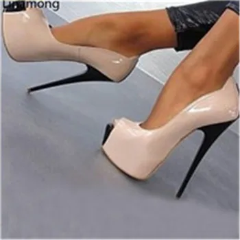 

Sexy Women High Platform Peep Toe Pumps Fashion Ladies High Heels Female Dress Party Stiletto Heels Nightclub Shoes