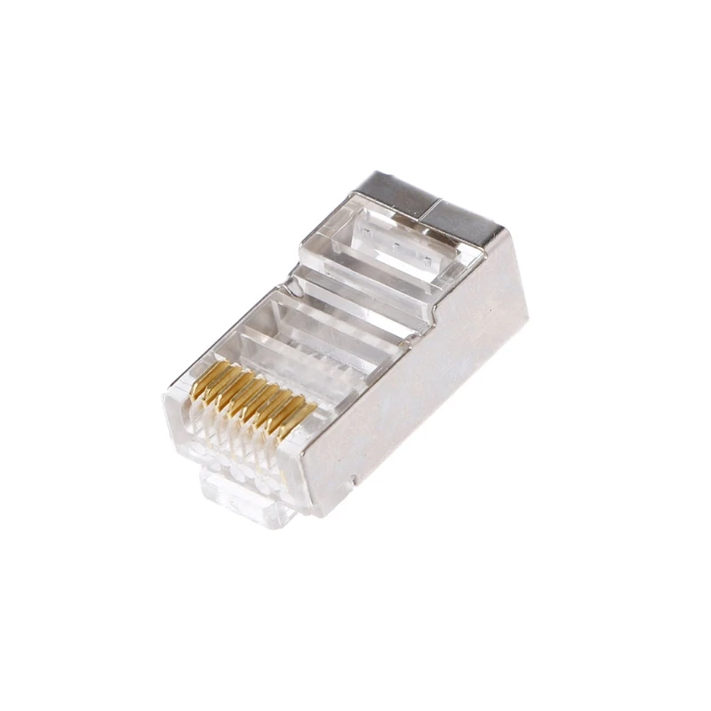 100 шт. Cat6 8-Pin RJ45 8P8C многожильный экранированный обжимной модульный разъем-L059 Новинка; Лидер продаж