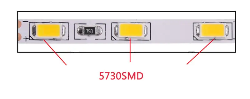 Светодиодная лента 5 мм SMD 5630 5730 мини подсветка неводонепроницаемая гибкая