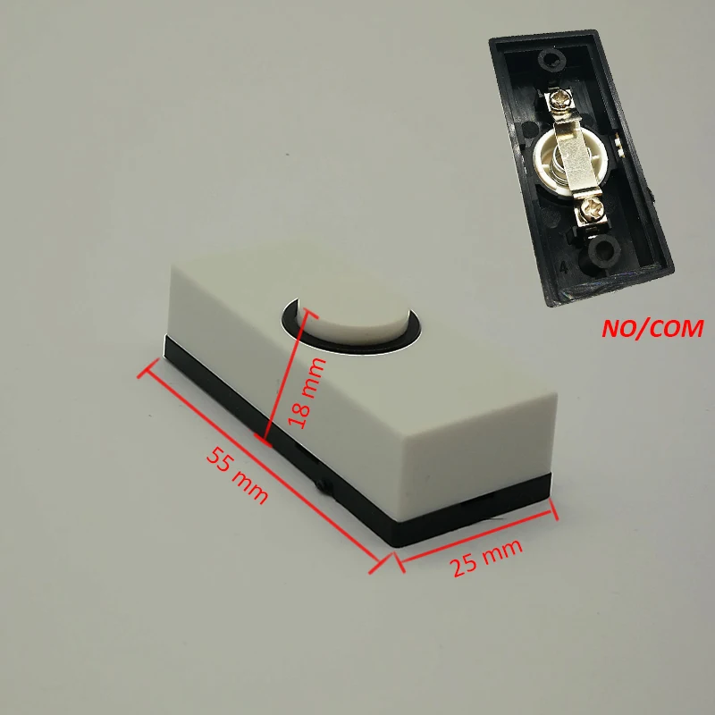 

Mini size High quality plastic exit button Slim exit switch with back box for all kinds doors with No/Com Contact