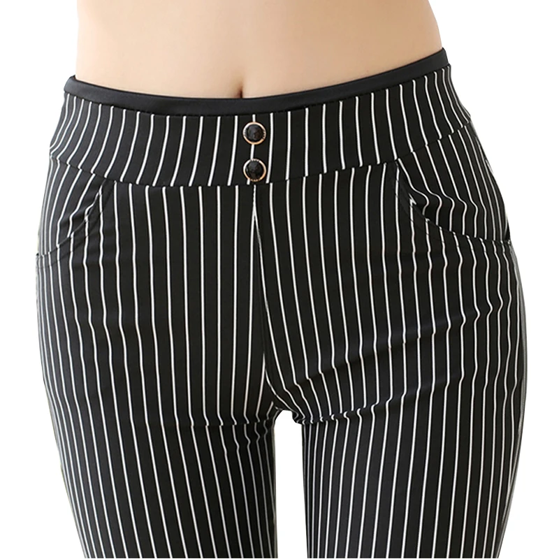 New Fashion 2017 Spring Summer Stripes Ankle length Pants